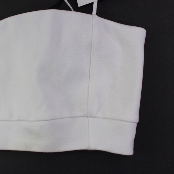 Zara New White Strappy Tube Cropped Top Small - Picture 4 of 8